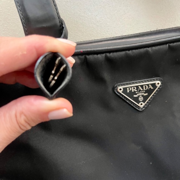 Prada Tessuto Nero Nylon + Leather Satchel Black + Authenticity Card + Dust bag - Picture 4 of 13